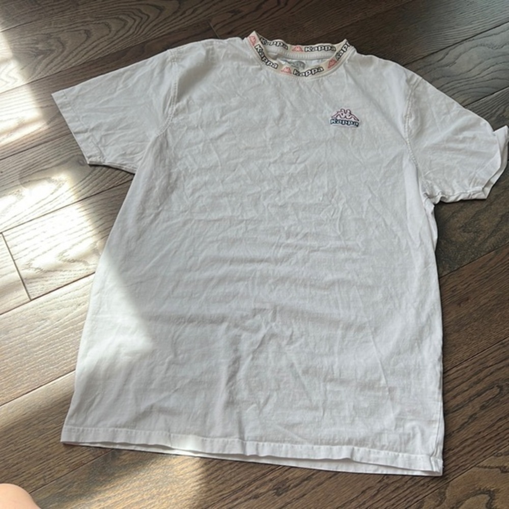 Kappa White Short Sleeve Tee XL runs small !! EUC MENS JUNIORS Sale